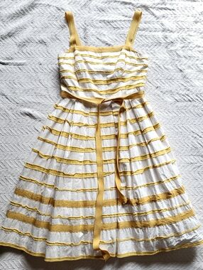 Moulinette Soeurs Sunshades Yellow Ribbon Dress [Anthropologie] Size 2